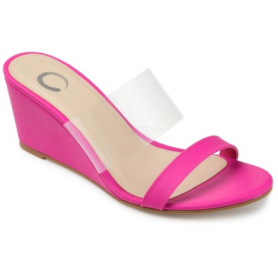 Journee Collection Women's Angelina Slip On Wedge Sandals