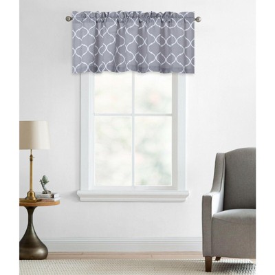 Kate Aurora Trellis Lattice Rod Pocket Window Valance