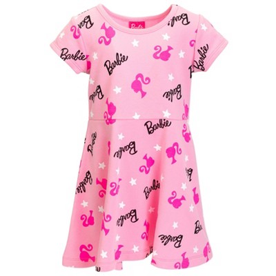 Barbie Girls French Terry Skater Dress Toddler to Big Kid