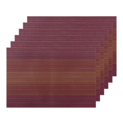 Unique Bargains Dining Table Washable Vinyl PVC Weave Placemats 18 x 12 Inches 6 Pcs