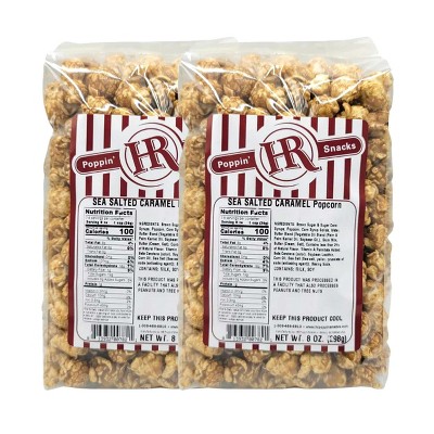 HR Poppin' Snacks 8 oz Sea Salted Caramel Popcorn - Pack of 2