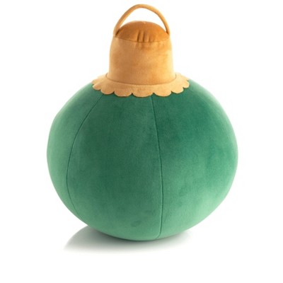 Shiraleah Merry Medium Bauble Christmas Ornament Pillow, Green