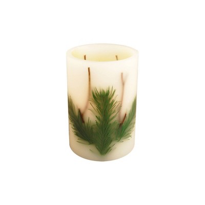 Lumabase Battery Operated Wax LED Candle Pine Needle