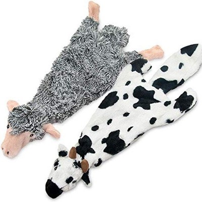 Best Pet Supplies 2-in-1 Stuffless Squeaky Dog Toy with Soft, Durable Fabric for Small, Medium and Large Pets, No Stuffing for Indoor Play - Combo Set