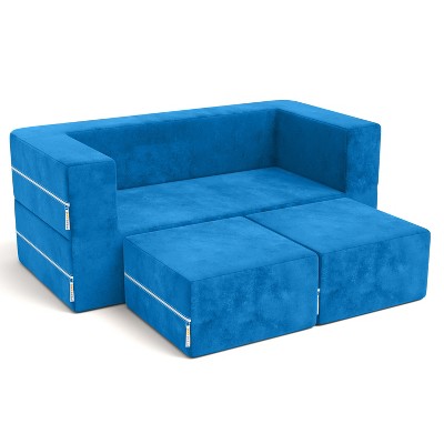Jaxx Zipline Kids Modular Loveseat & Ottomans/Fold Out Lounger