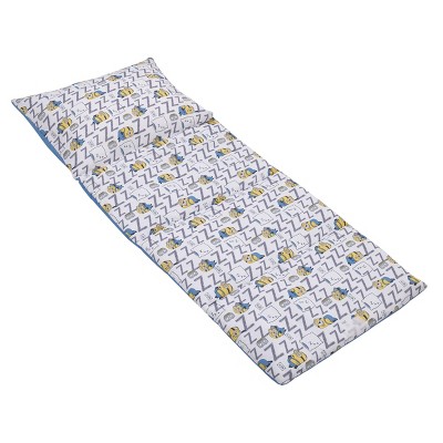 Illumination Lazy Minions Club Gray, Blue, Yellow, and White Deluxe Easy Fold Toddler Nap Mat