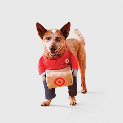 Target Team Member Jeans Dog and Cat Frontal Costume - Boots & Barkley™ Red