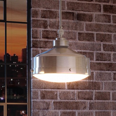 Urban Ambiance Luxury Urban Loft Pendant Light,  13.375"H x 14.75"W,  Brushed Nickel Finish, UHP3570