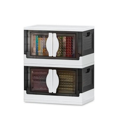 Storage Bins Stackable Wheeled Foldable Containers Organizer