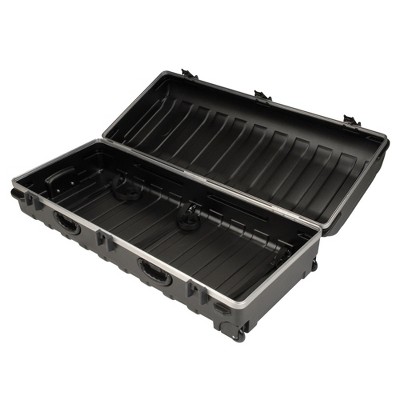 SKB ATA Large Stand Case with Wheels TSA Latches, Durable Transport Solution for Equipment, 49.5x20.25x13.5”, Over-Molded Handle, Secure Straps, Black