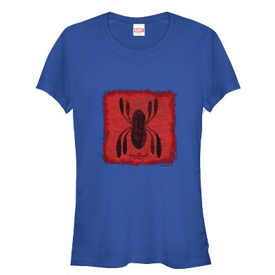 Juniors Womens Marvel Spider-Man: Homecoming Logo Patch T-Shirt
