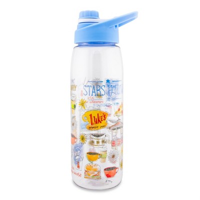 Silver Buffalo Gilmore Girls Stars Hollow Icons Water Bottle With Lid | Holds 28 Ounces