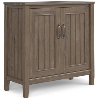 Rowan Low Storage Cabinet Smoky Brown - Wyndenhall: Contemporary Accent, Fixed Shelves, Pine & Plywood