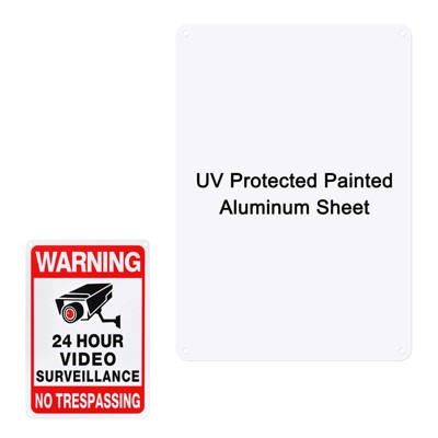 Unique Bargains Aluminum Reflective UV Protected Waterproof White Blank Metal Signs 1 Pc