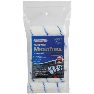 ArroWorthy Barracuda Microfiber 4 in W X 3/8 in Jumbo Paint Roller Cover 6 pk