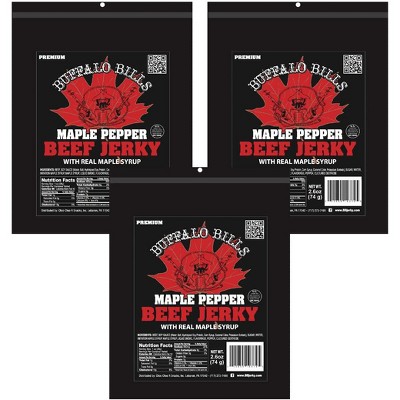 Buffalo Bills 8oz Premium Maple Pepper Beef Jerky Packs (three 8oz beef jerky packs)