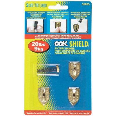 OOK Shield Picture Hanger 20 lb 3 pk