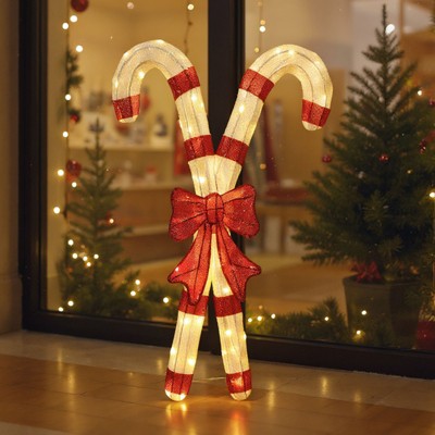 Karl Home 33 inch Lighted 2D Candy Cane Christmas Decoration