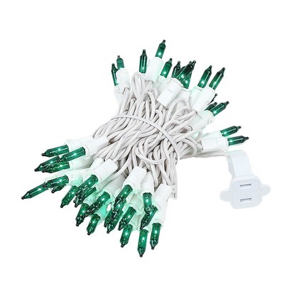 Novelty Lights 11 Feet 50 Bulb Incandescent Mini Lights, 2.5-Inch Spacing on White Wire, UL Listed for Indoor/Outdoor, Connectable