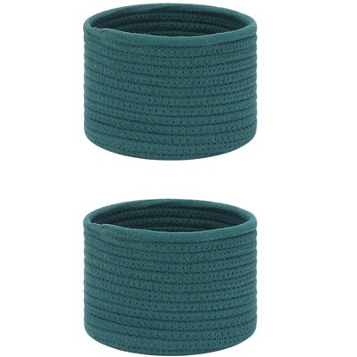 REGALWOVEN Home Decor Woven Shelf Closet Storage Bin for Putting Blankets Towels 2 Pcs