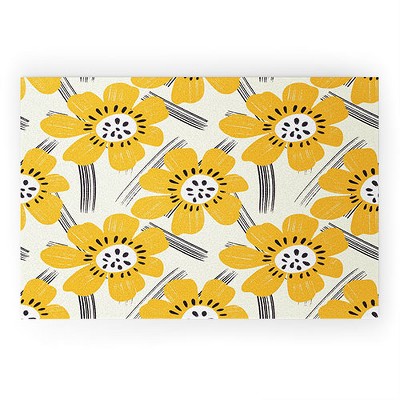 RosebudStudio Daisy Dance Welcome Mat - society6