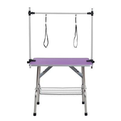 SEVOBAL Pet Grooming Tools Foldable Pet Grooming Table for Pet Large Dogs and Cats with Adjustable, Bathing Station, Purple, 44"*23.6"*65.5"