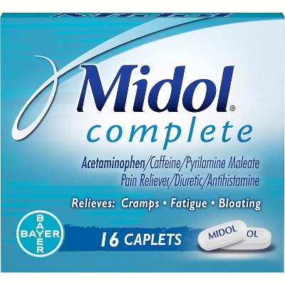 Midol Complete Multi-Symptom Relief, Maximum Strength, Caplets,16 Count