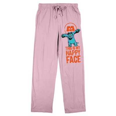 Monsters, Inc. sleep pant screen print on Pink Adult