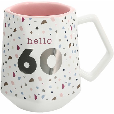 Pavilion Gift Company - Hello 60 - 17 oz Geometric Cup - Drinkware