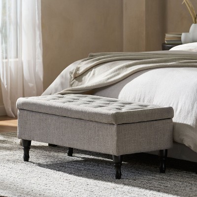 NicBex Modern 40.75" Storage Bench Wood Accent Stool with Button Tufted Top for Bedroom and Living Room