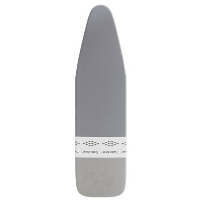 Bartnelli 43"x13" Cotton Ironing Board Cover, 2 Looped Straps, Gray