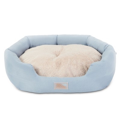TOWN & COUNTRY EVERYDAY CuddleTown Faux Linen Comfy Cozy Cuddler Pet Bed