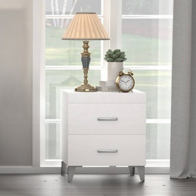 Gulches Catalonia Collection 3 Drawer Nightstand Dark Cherry Finish with Gold Tipping, Old World European Style