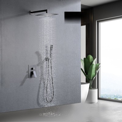 PAGED Shower Head Rain Shower System with Wall Mounted Installation for Bathroom