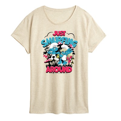 Women's - Smurfs - Just Smurfing Around Short Sleeve Graphic T-Shirt