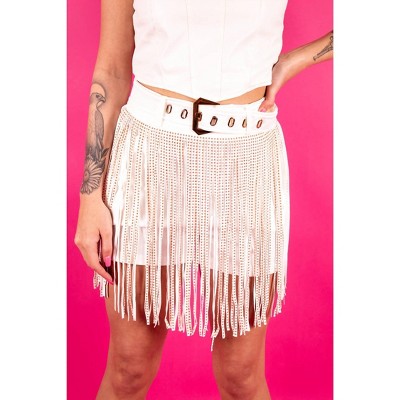 Women's Long Dotted Strands Over Shorts - Cloud Ten