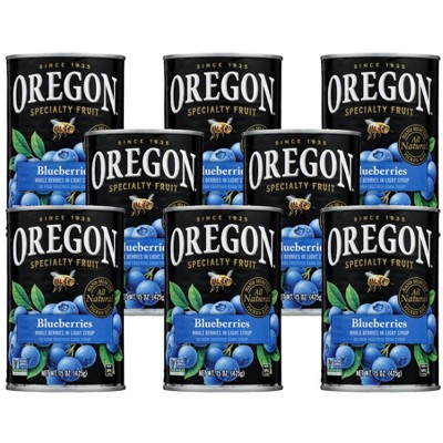 Oregon Blueberries in  Light Syrup - 8 pack, 15 oz