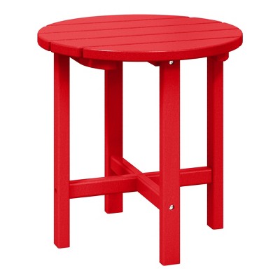 WestinTrends All-Weather Outdoor Patio Round Poly Adirondack Side Table