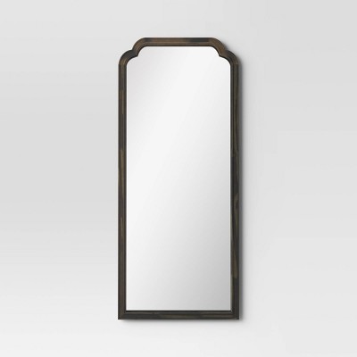 30" x 70" Oversize French Country Collection Leaner Mirror Black - Threshold™: Wood Frame, Full Body Reflection