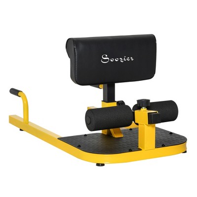 Soozier Deep Squat Machine, Abs Abdominal Exercise, Leg Workout, Full Body Strength Trainer with Anti-Skid Measures, Soft EVA Cover for Home Gym Fitness
