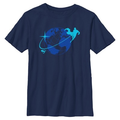 Boys Superman Around the World T Shirt