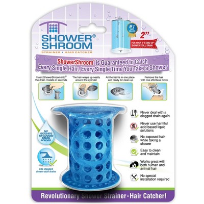 ShowerShroom (Blue) The 2" Hair Catcher That Prevents Clogged Shower Drains from TubShroom