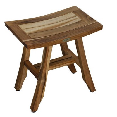 EcoDecors® Satori® 18" Teak Wood Shower Bench in EarthyTeak Finish