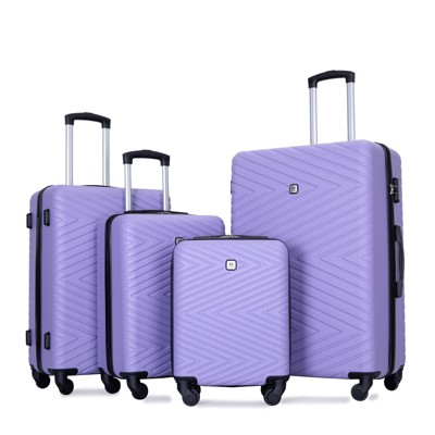 4pcs Luggage Set, ABS Lightweight Suitcase with Rotating Wheels, TSA lock, (16/20/24/28) -ModernLuxe