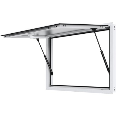 VEVOR Concession Window for Food Truck, 36"x24" Aluminum Alloy Food Truck Service Window, Up to 85 Degrees Stand Serving Window with Awning Door