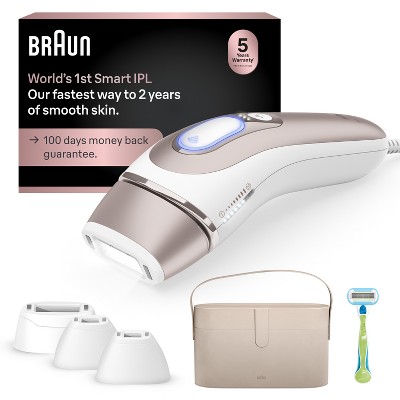 Braun Skin i-Expert PL7387 IPL Device Laser Hair Removal Kit with 4 Smart Heads and Premium Vanity Case