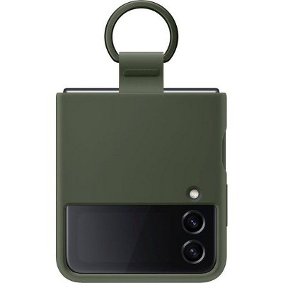 Samsung Galaxy Z Flip4 Silicone Cover with Ring (Green) US Version