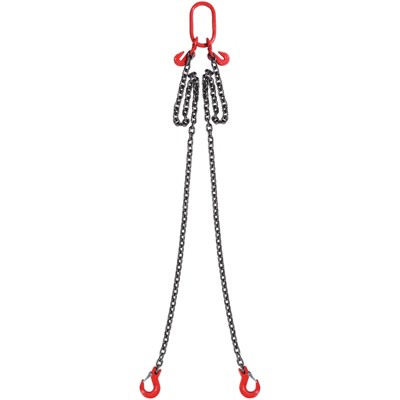 VEVOR Chain Sling, 5/16 inch x 6 ft Lifting Chains with Hooks, G80 Engine Chain Hoist Lifts, 6600 lbs/3 Ton Lifting Sling Chains for Engine Hoist,Red