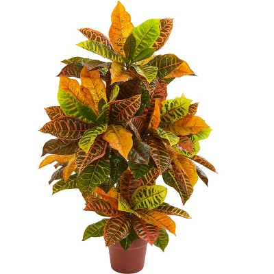 Nearly Natural 36-in Croton Artificial Plant (Real Touch)