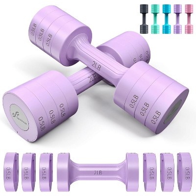 Adjustable Dumbbells Hand Weights Set: Sportneer 4 In 1 Weight Each 2lb 3lb 4lb 5lb Free Weights Dumbbells Set